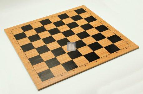 50 x 50 Scacchiera da torneo in MDF, nera.