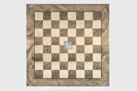 55 x 55 Grey tournament chessboard in maple and ash wood
