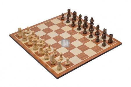 Birch wood chess set + MDF chessboard - 40x40cm