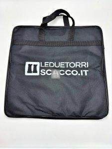 Borsa porta scacchiera con logo e scritta LE DUE TORRI - 3 dimensioni