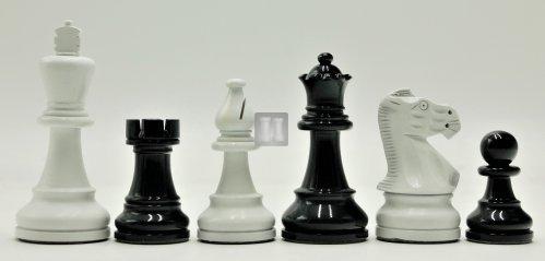 Boxwood chess set, Black & White  - King: 100 mm "Shiner"