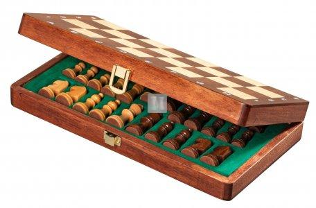 Folding wooden chess set - 26.5 x 26.5 cm