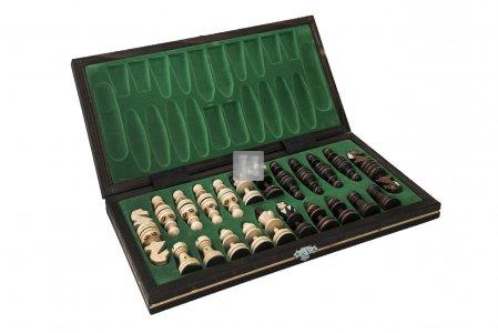 Completo scacchi pieghevole in legno - cm 35x35