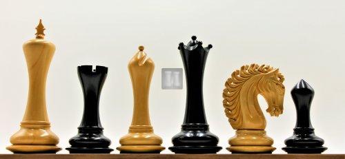 'Empire' Staunton boxwood-ebony chessmen - King height: 115 mm