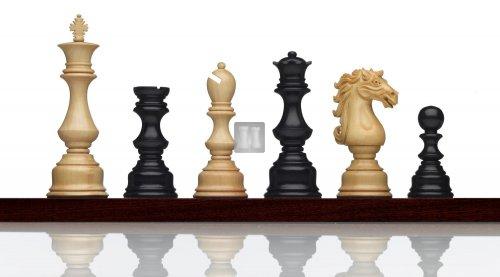 "Equis" chess set boxwood-ebony - King mm 120