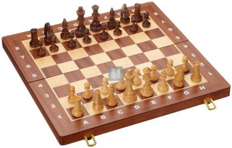 Folding wooden chess set - 41 x 41 cm