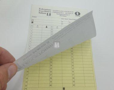 Italian Chess federation Official scoresheets