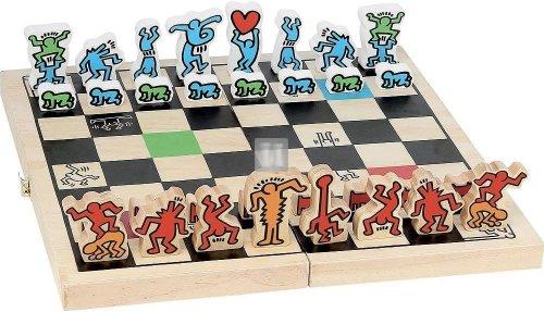 Set di scacchi Keith Haring in cofanetto di legno