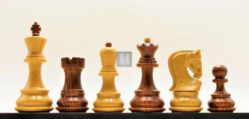 King mm.97 Plastic chess set, wood effect. "Russian" model