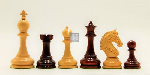 "Kosaum" Boxwood - Padouk chessmen - King height: 110 mm