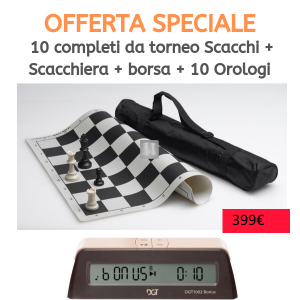 Offerta 10 Completi da torneo Scacchi+Scacchiera+Borsa + 10 Orologi DGT 1002