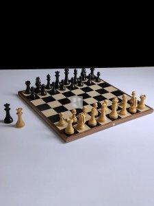 Official FIDE chess set, Home Edition, Black, without edges