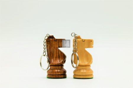 Wooden keyring Horse