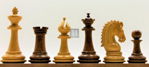 Sheikh Acacia/Boxwood chess pieces 95mm