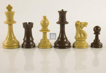 Staunton Chess pieces Tournament Size Beige/Black
