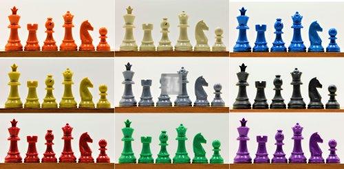 Coloured chess pieces
