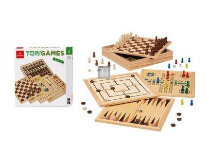 Small trio-game set: chess, checkers, Nine Men's Morris - Dal Negro
