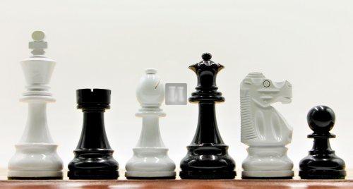 Staunton standard boxwood set Black & White - Re mm 95