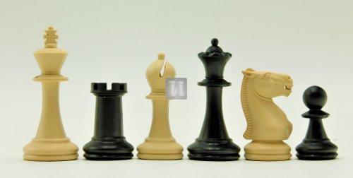 King mm.79 - Plastic Chess Set "Study" - Black/White