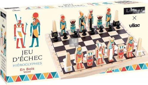 Set di scacchi Egiziani in cofanetto di legno