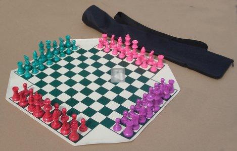 Large chess set for four players