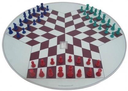 Large chess set for three players