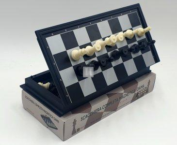 Small high-quality magnetic chess & checkers set