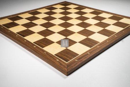 Sycamore/Walnut Chessboard with notation, square size 45mm