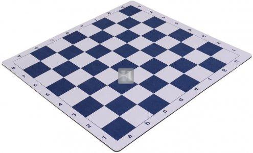 51 x 51 Scacchiera da torneo gommata tipo mousepad - bianco-blu