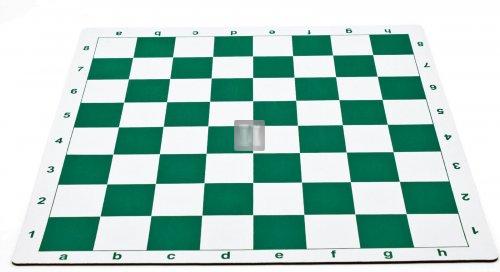 56 x 56 Scacchiera da torneo gommata tipo mousepad - bianco-verde