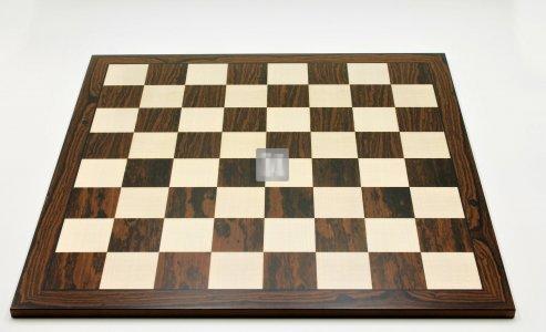 50 x 50 Tournament Chessboard - Striped ebony and Maple