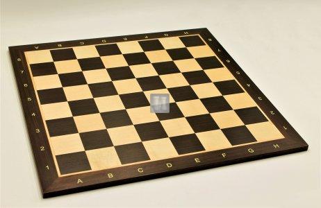 Tournament Chessboard with notation - Striped Ebony and Maple