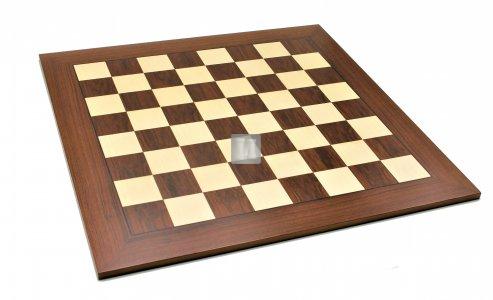 60 x 60 Scacchiera da torneo in ebano striato e acero - Casella 60mm