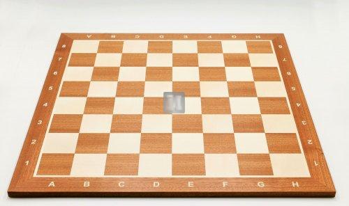 Tournament Chessboard with notation - mahogany/maple wood