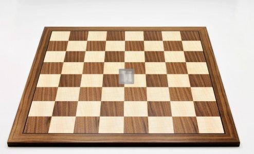 Tournament Chessboard with notation - Walnut and Maple