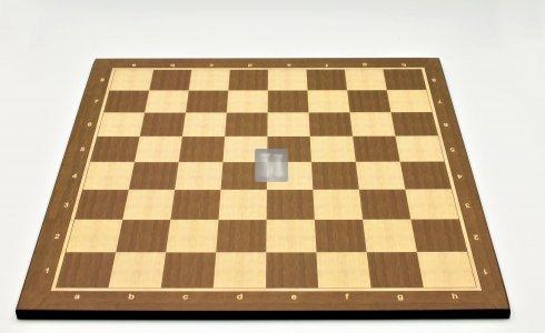 Tournament Chessboard with notation - Walnut and Maple