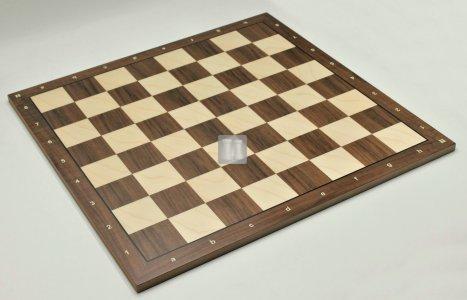 50 x 50 Scacchiera da torneo in noce e acero. Con lettere e numeri, casella 55mm. - 746NBA