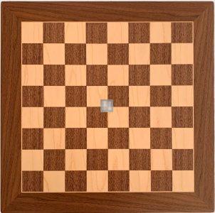 Tournament Chessboard - walnut and sycamore wood