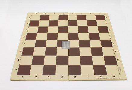 Scacchiera da torneo, in plastica, pieghevole in 4 (BEIGE-MARRONE)