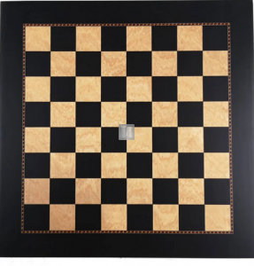 55 x 55 Black-Ash root tournament chessboard - The Queen's Gambit chessboard