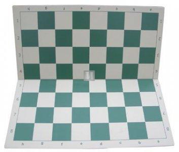 50 x 50 Scacchiera da torneo in plastica, pieghevole. Bianco-Verde