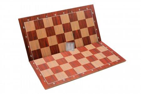 51 x 51 Scacchiera da torneo in plastica, pieghevole. Effetto legno (rosso chiaro)