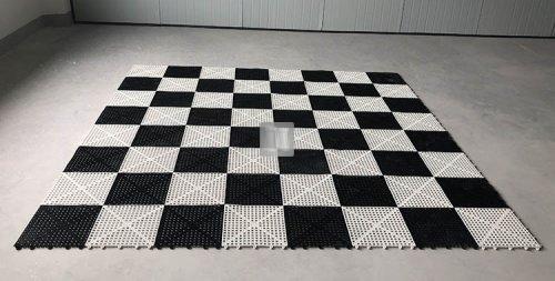 PLASTIC Rubberized Vinyl Giant Chess&Checkers Board
