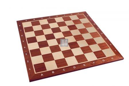 Tournament Chessboard with notation - Mahogany/Sycamore 48x48cm