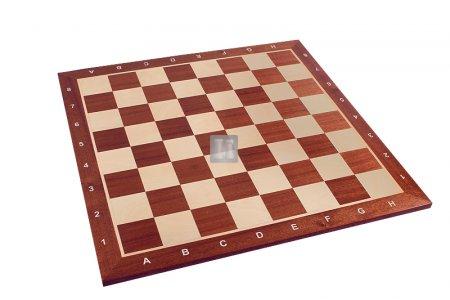 44 x 44 Scacchiera in mogano e platano con lettere e numeri. Casella 45mm. - 742M