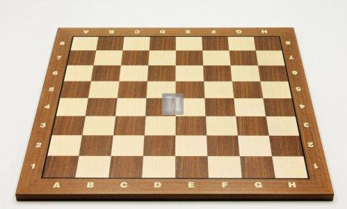 Tournament Chessboard with notation - Walnut and Maple