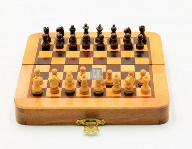 Scacchiera magnetica in legno - 633A - 13x13cm