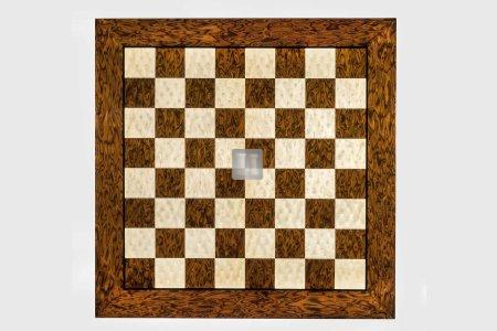 60 x 60 Scacchiera marrone da torneo in acero e radica di frassino
