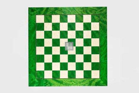 55 x 55 Green tournament chessboard in maple and ash burl