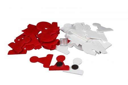 Set 32 pezzi magnetici di ricambio per scacchiera murale